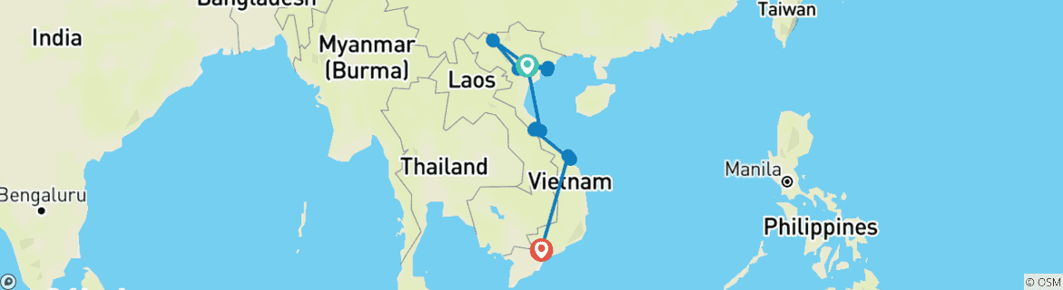 Map of Hidden Vietnam: Sapa & Beyond