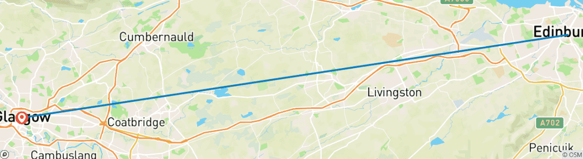 Carte du circuit Best of Scottish Lochs, the Highlands, Edinburgh and Glasgow in 6Days - Partiellement guidé, Indépendant