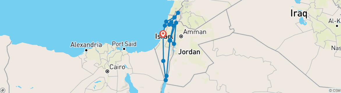 Map of Israel - Solomon's Path