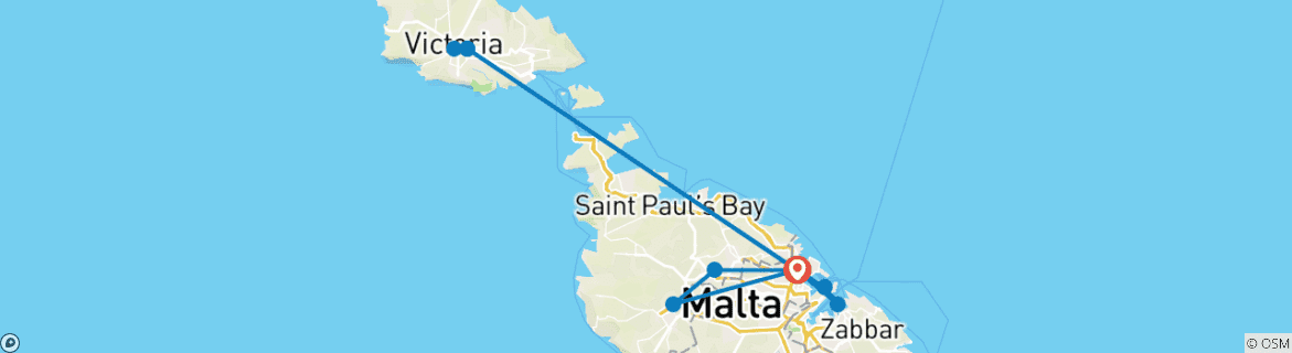 Map of Malta Highlights