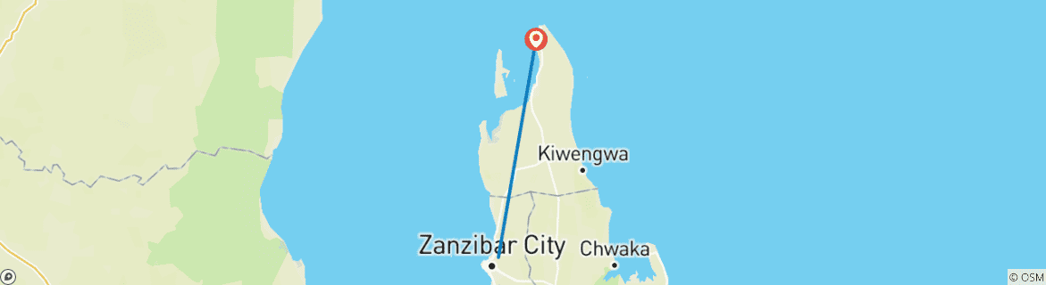 Karte mit der Reiseroute