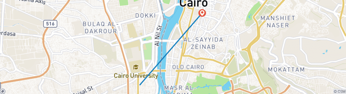 Image d'une carte montrant l'itinéraire du circuit