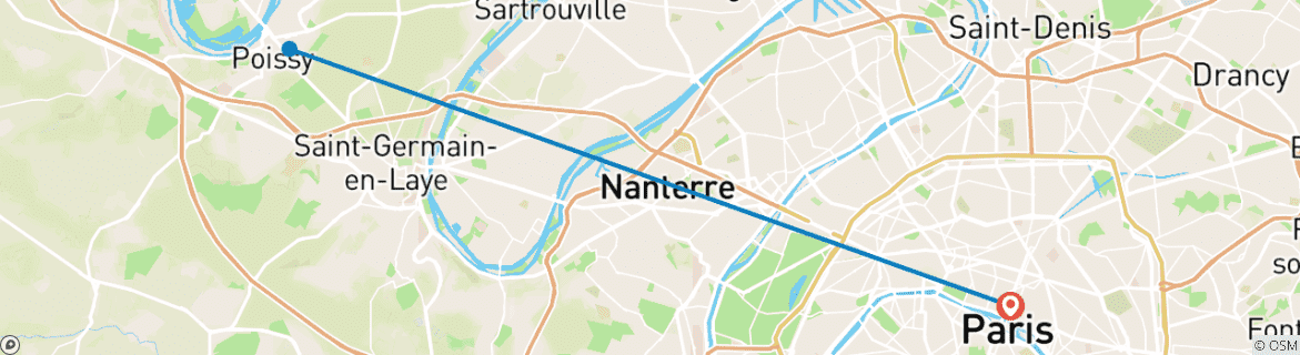 Map of Festive Weekend on the Seine River (port-to-port cruise)