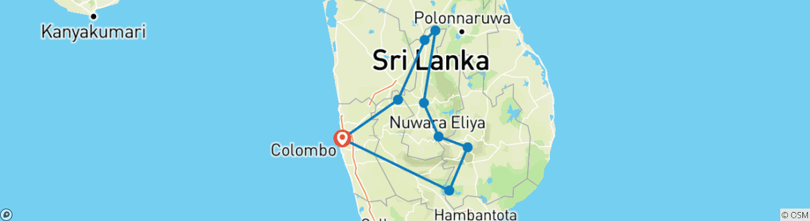 Imagen de un mapa que muestra la ruta del circuito