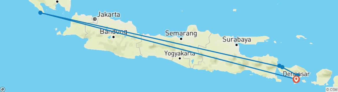 Image d'une carte montrant l'itinéraire du circuit