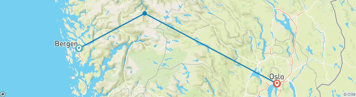 Map of Winter Wonders of the Fjords