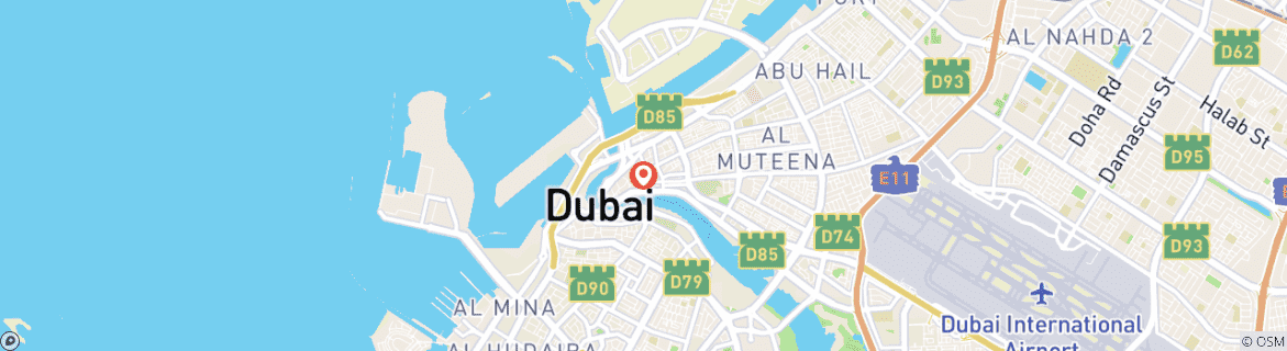 Map of Combined Seychelles & Dubai Tour