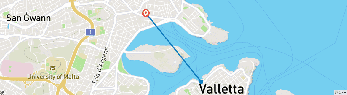 Map of Malta Island Break, 7 Days