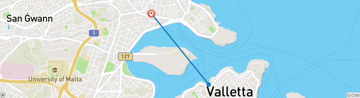 Map of Malta Island Short Break, 4 Days