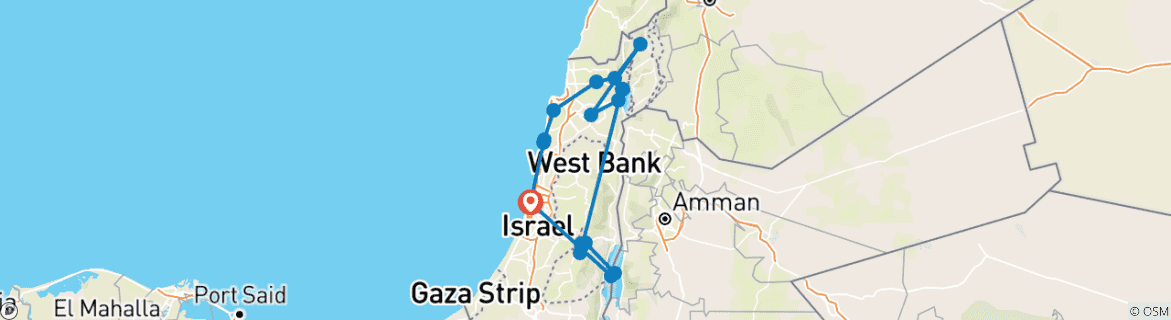 Carte du circuit Israël - Circuit Jotham