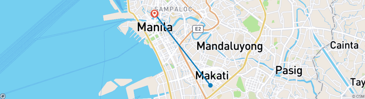 Carte du circuit Manille et les chutes de Pagsanjan : Forfait de 3 jours