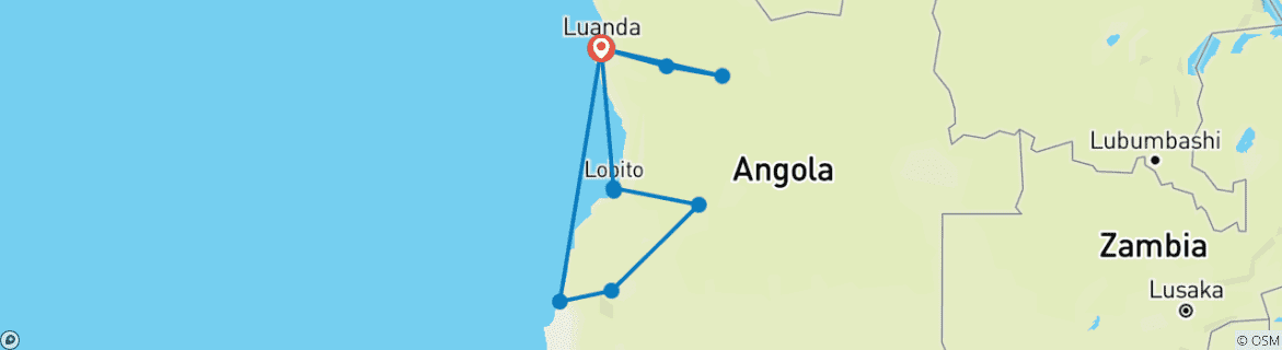 Map of Muxima - The heart of Angola