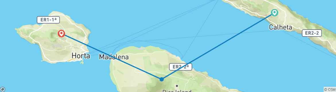 Carte du circuit Açores : Entre pistes et paysages