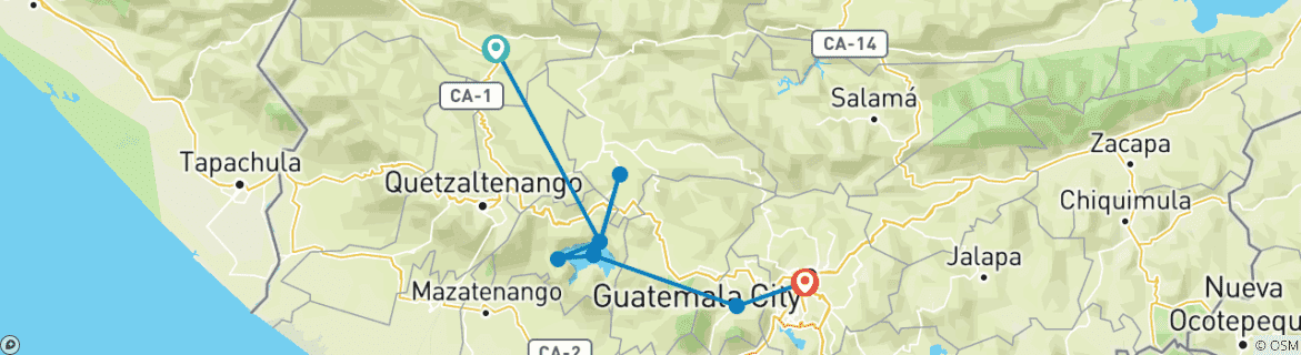 Map of Guatemala - Guatemala Highlits