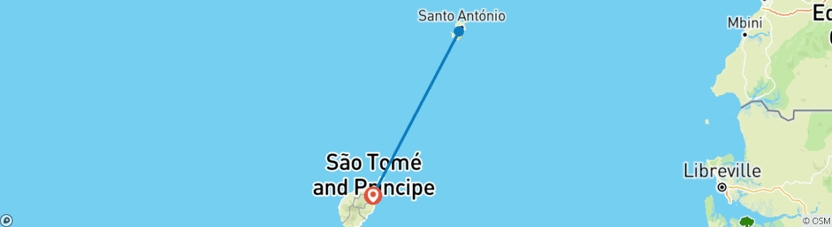 Map of Sao Tome Safari 5Days/4Nights