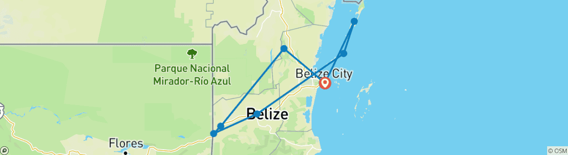 Map of Belize Reef & Ruins