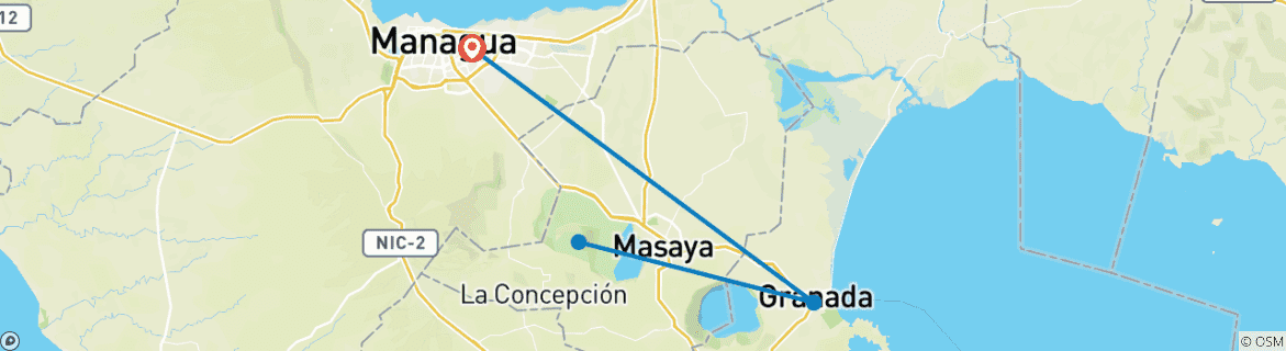 Map of Nicaragua - Granada City Express