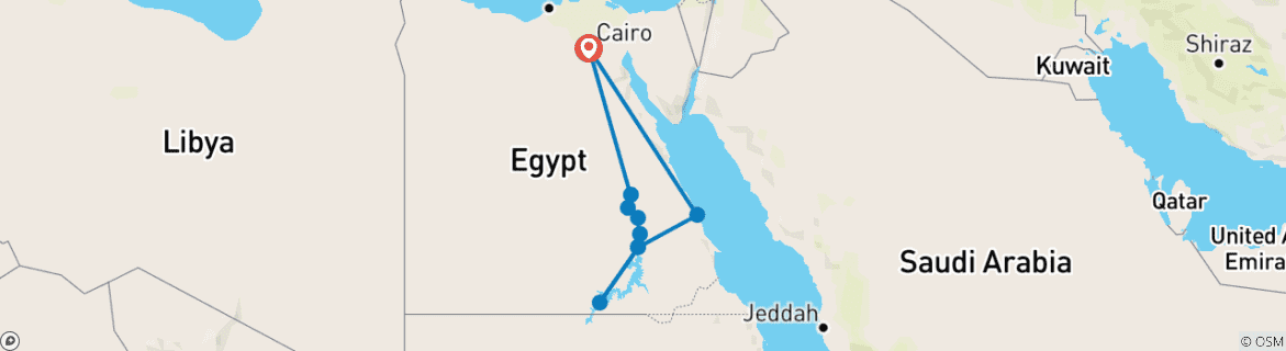 Map of Egypt - Pharaonic Egypt, Lake Nasser and Red Sea