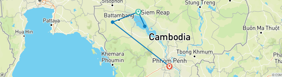 Map of Cambodia Legacy 9 Days