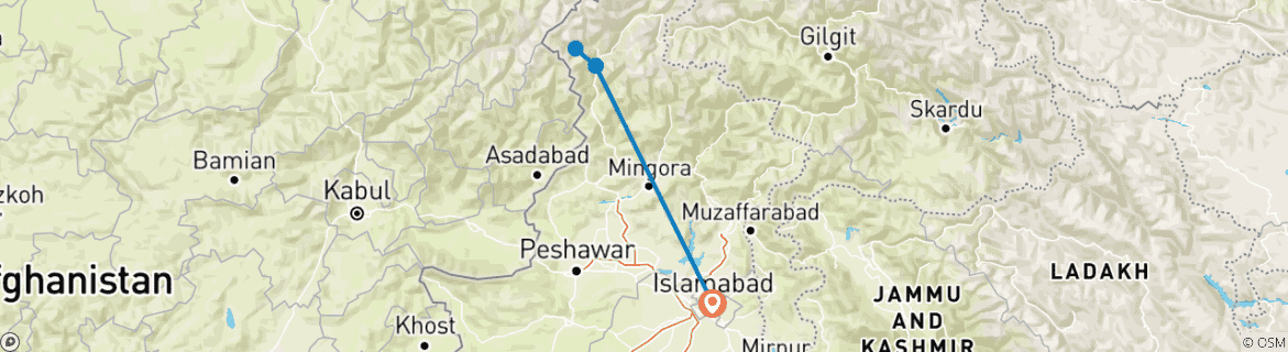 Carte du circuit Circuit à Chitral