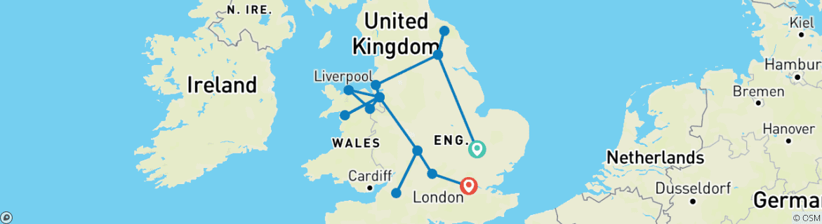 Map of England & Wales Classic