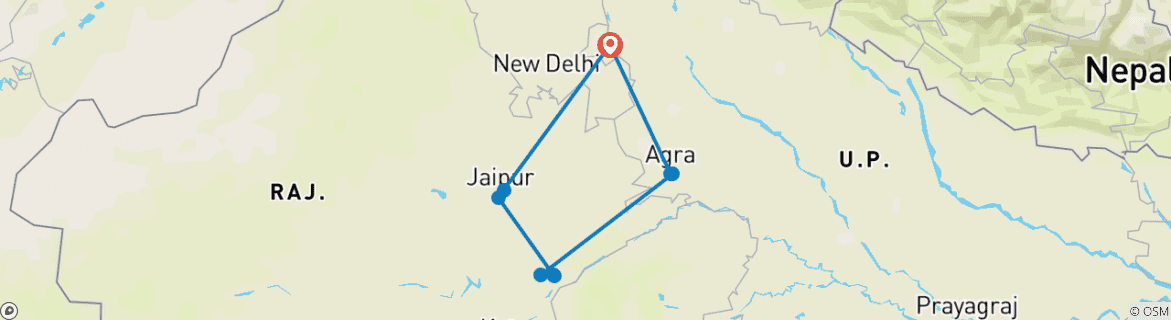 Imagen de un mapa que muestra la ruta del circuito