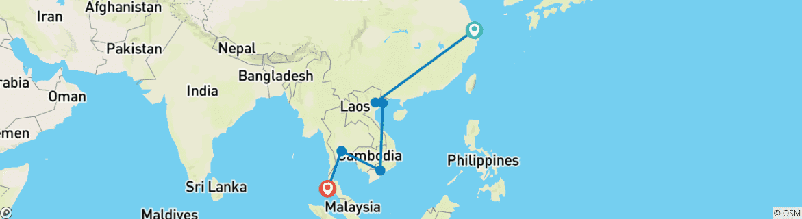 Imagen de un mapa que muestra la ruta del circuito