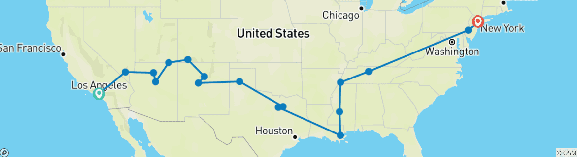 Map of Get Social: USA West to East