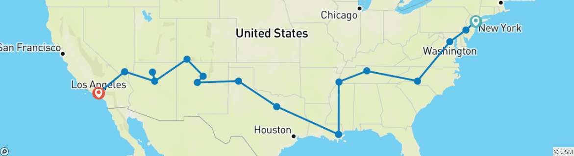 Map of Get Social: USA East to West