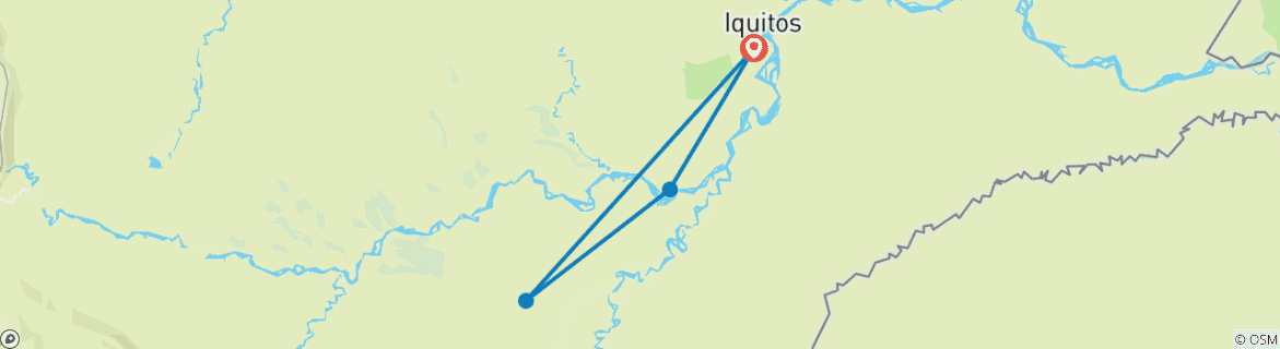 Map of Iquitos: Amazon River Cruise (Zafiro) – 5 Days