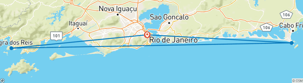 Map of The most beautiful New Year's Eve in the world in Copacabana