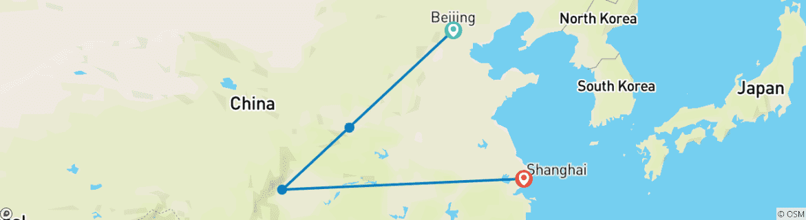 Image d'une carte montrant l'itinéraire du circuit