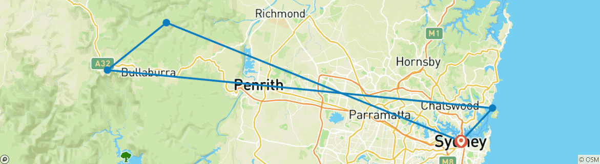 Map of Best of Sydney & Blue Mountains