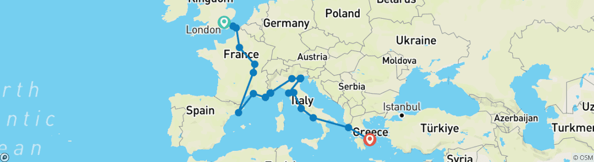 Imagen de un mapa que muestra la ruta del circuito