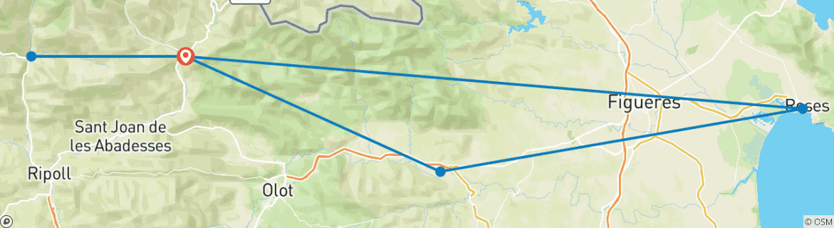 Map of Traditional trains of the Pyrenees