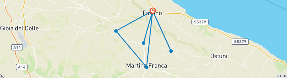 Mapa de Descubre Apulia