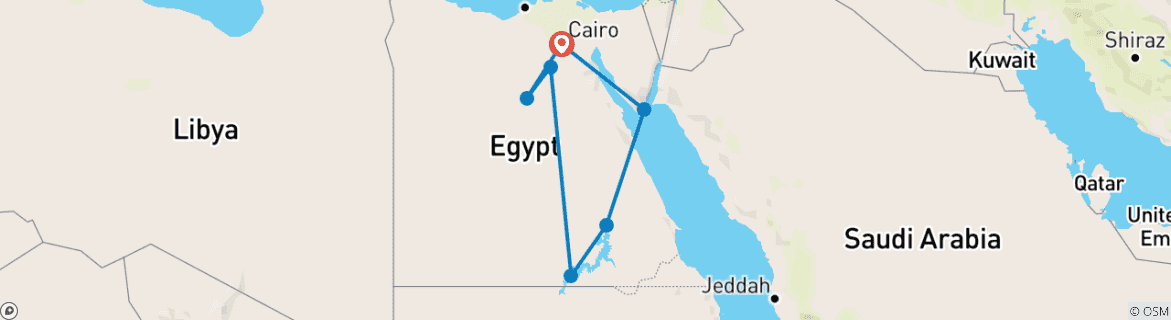 Map of In-Depth Exploration of Egypt (Private Tailored)