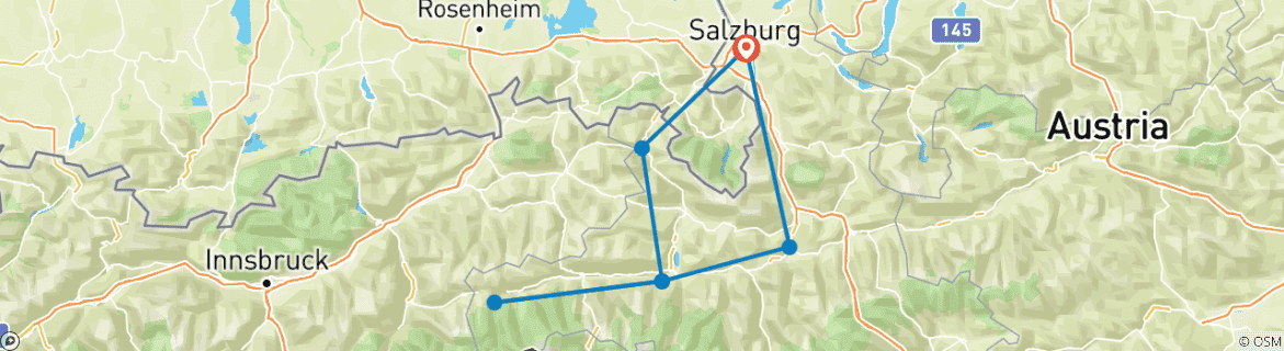 Map of Tauern Circuit