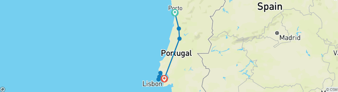 Kaart van De smaak van Portugal