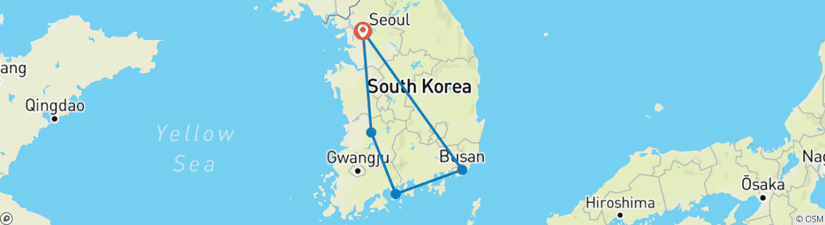 Map of Essential South Korea