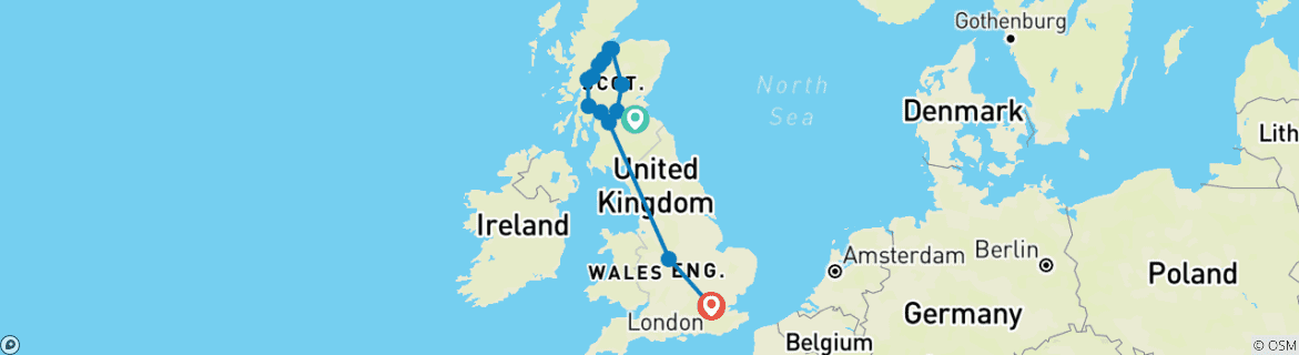 Imagen de un mapa que muestra la ruta del circuito