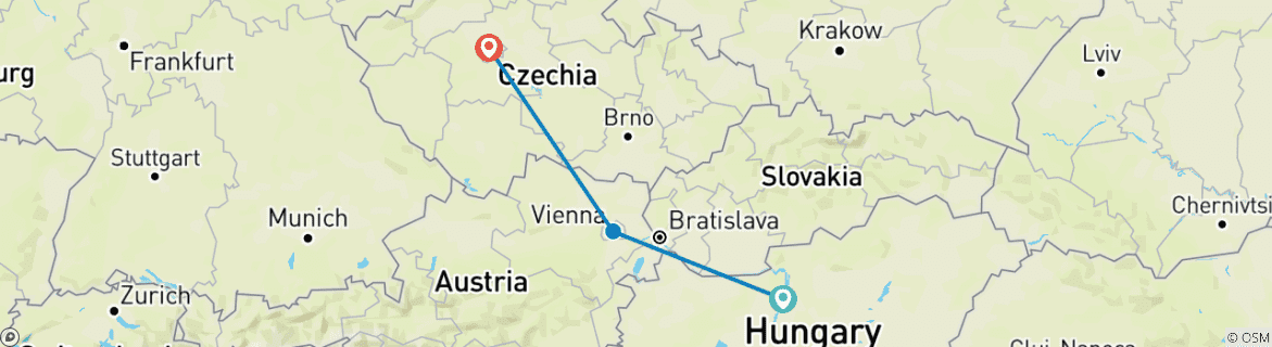 Image d'une carte montrant l'itinéraire du circuit