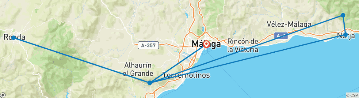 Kaart van Kerst in Andalusië