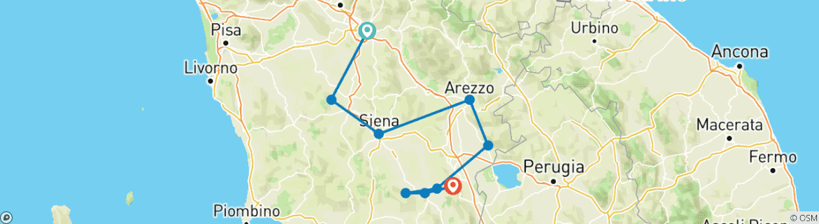 Mapa de Tesoros de la Toscana