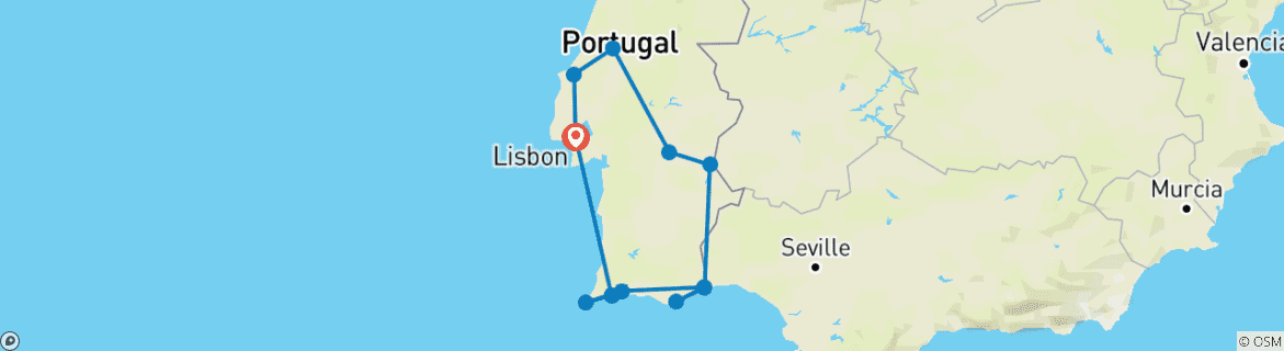 Karte von Abenteuer Portugal: Roadtrip vom Outback zum Atlantik