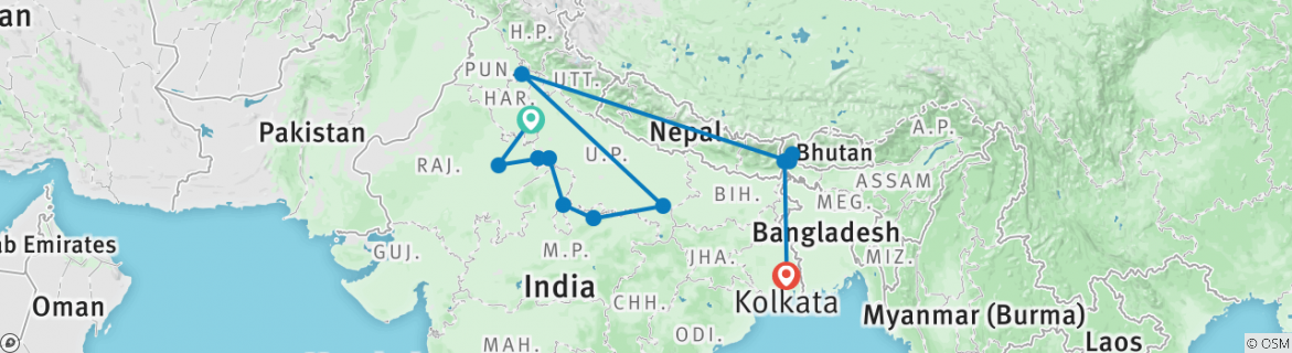 download msts delhi calcutta route