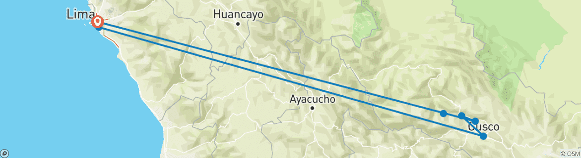 Carte du circuit Faune emblématique et paysages sublimes | Plus Machu Picchu (itinéraire occidental) (2024)