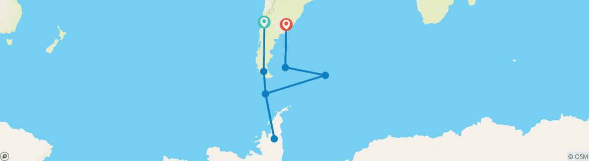 Carte du circuit Voyage au soleil de fin d'été