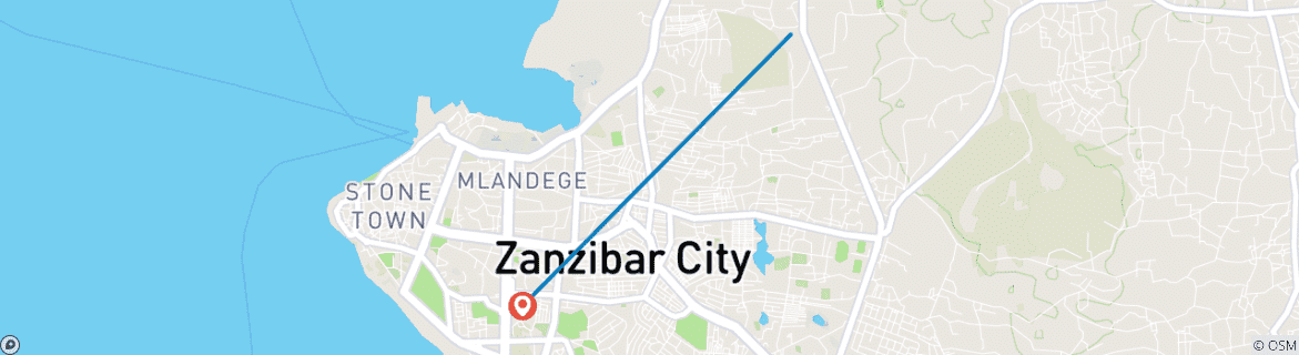 Karte mit der Reiseroute