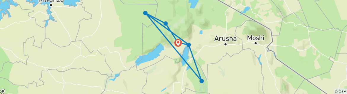 Karte mit der Reiseroute